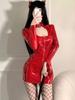 Naughty Witch Sexy Lingerie Cosplay Hot Uniform PULeather Open Crotch Bodysuit Kawaii Transparent Chest Jumpsuit Rabbit Costumes