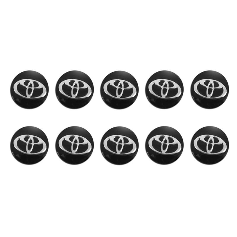5/10 Stuks Auto Afstandsbediening Sleutel Sticker Auto Embleem Decoratie Decal Voor Toyota 86 Prado Camry Yaris RAV4 CHR Mirai Supra Alphard Corolla
