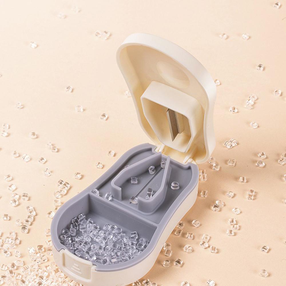 Pill Cutter With Invisible Storage Box Portable 2 In 1 Mini Drug Tablet Medicine Dustproof Divider Organizer Crusher Pill Box