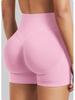 Dfyne Women's High Waist Yoga and Running Shorts - Athletic Fitness Hip Shorts