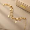 A Star-moon Square Chain Double-layer Bracelet Without Gift Box