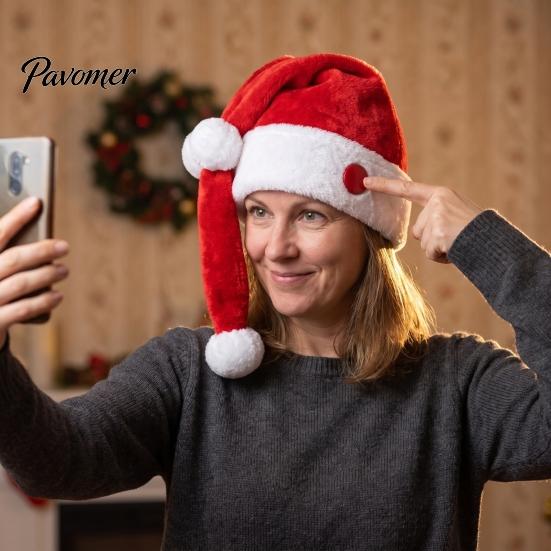 Creative Adult Holiday Apparel Animated Naughty Santa Hat for Adults, Funny Singing Dancing Christmas Cap, Soft Hats Adults Velvet Party Hat, Gag Gift