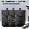 Portable Faraday Bag Car Key Storage Organizer Wear Resistant Anti-Theft Signal Blocking RFID Key Fob Protector Pouch