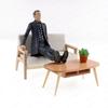 1:12Dollhouse Doll double chair, mini ornaments, toys, double sofa, Japanese scene photography