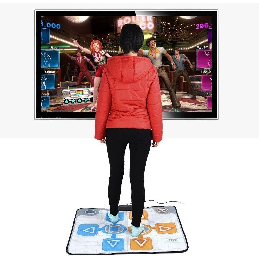 Dance Mat, Double Person Non-Slip Dance Dancing Pad Mat Dance Active Life Pad Controller with USB Dancing Step Pads To PC for Wii Console Game
