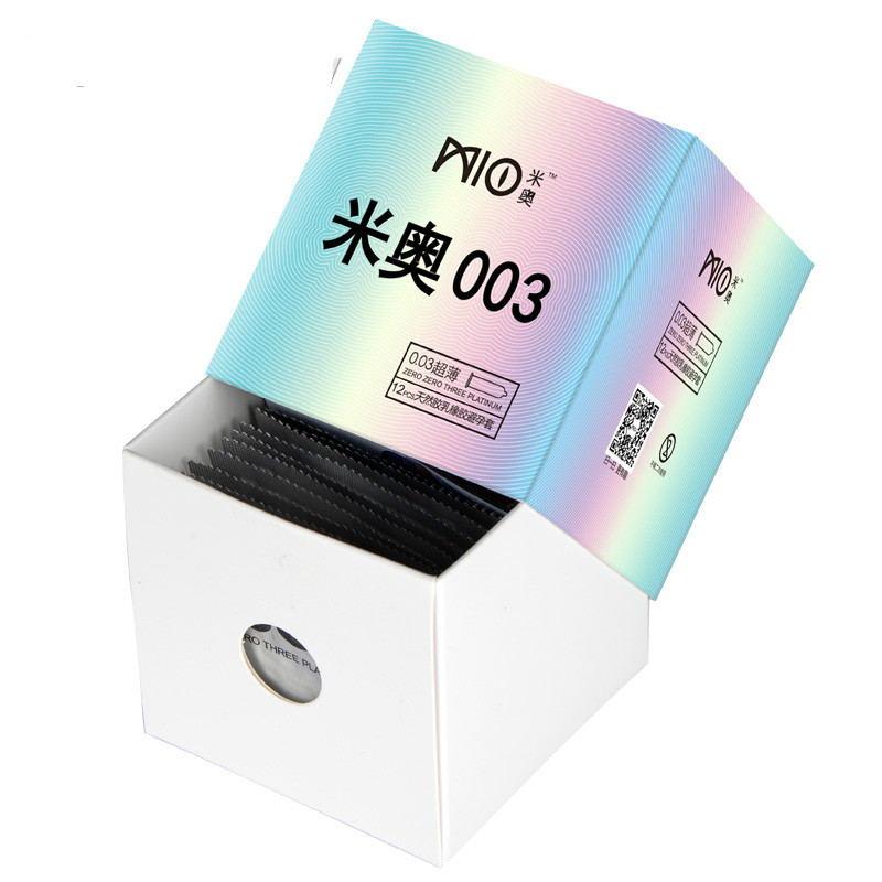 MIO 003 Ultra-thin 68Pcs Natural Latex Smooth Extra Lubricants Condom
