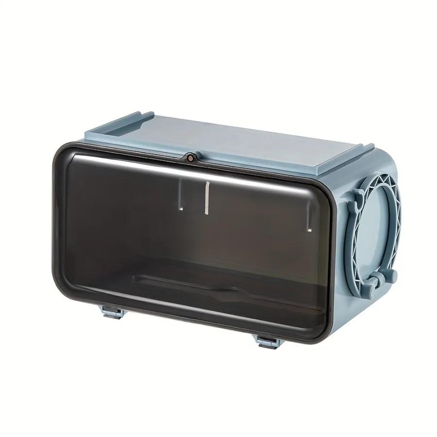 1 buc Cutie de depozitare fără perforare Cutie de șervețele extractibilă Suport neperforat pentru uscător de păr Rafturi de depozitare suspendate pentru toaletă, sufragerie