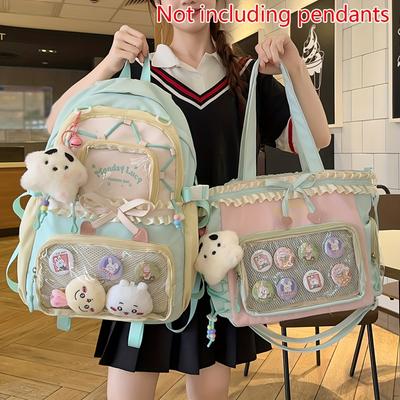 Damen-Taschenset Zweiteilig Pain-Tasche Back-to-School-Saison Back-to-School-Saison Rucksack Spitze Leicht Niedlicher Rucksack