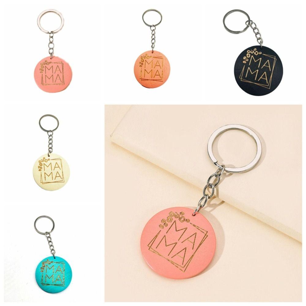 

Wooden MAMA Car Key Chain Round Card Wooden MAMA Car Keychain Mother s Day