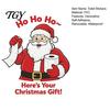 Removable Toilet Lid Art Christmas Stickers, Funny Santa Claus Delivering Tissues Waterproof Tank Seat Bathroom Accessories Decals, Cistern
