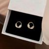 Double Arc Twisted Ear Buckle Light Luxury Niche Design Earrings Exquisite, Simple, High-end Feeling Earrings for Women