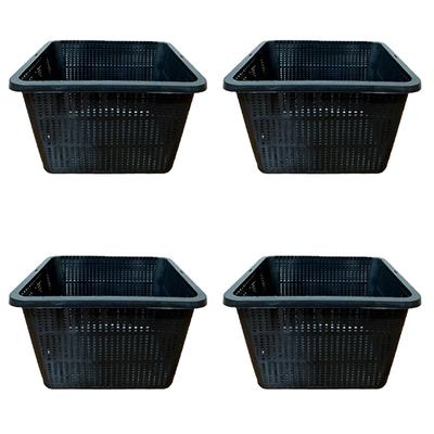 22.8x22.8x13.2cm Panier Carré à Mailles Pots pour Plantes Aquatiques Hydroponie Bassin de Jardin Jardinières Contenant Ensemble d'Accessoires pour Jardin d'Eau