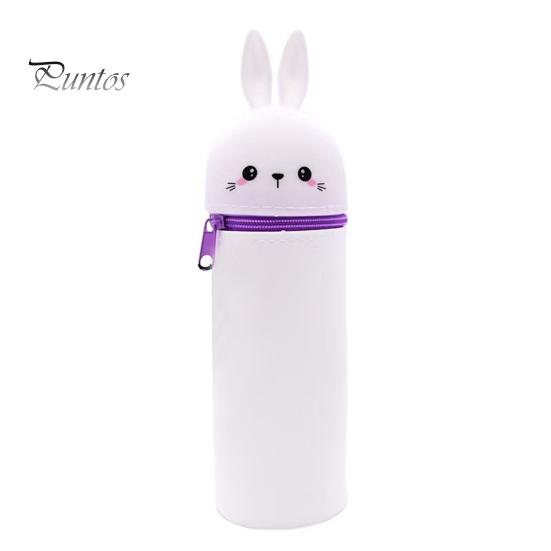 

Пенал настольный держатель для ручек с рисунком животных из мультфильма силиконовая сумка для хранения карандашей для дома, школы, офиса E