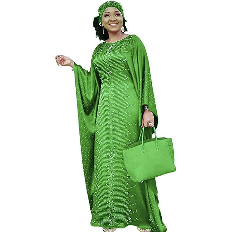 Modest Wedding Dress Beaded Long Gown Mother of the Bride Rhinestone Robe Head Scarf Ethiopian Dubai Clothes African Dresses