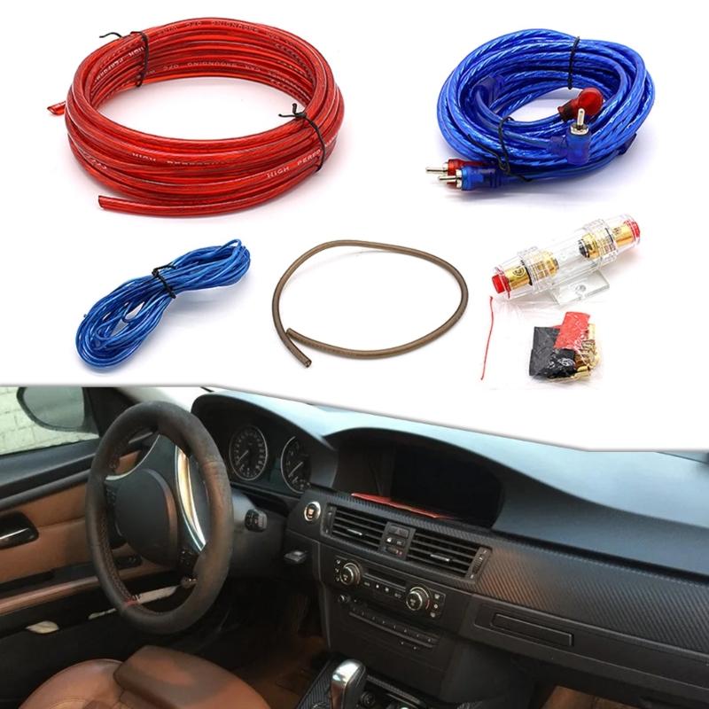 Car Power Amplifier Installation Kit Amplifier RCA Power Cable AMP Holder
