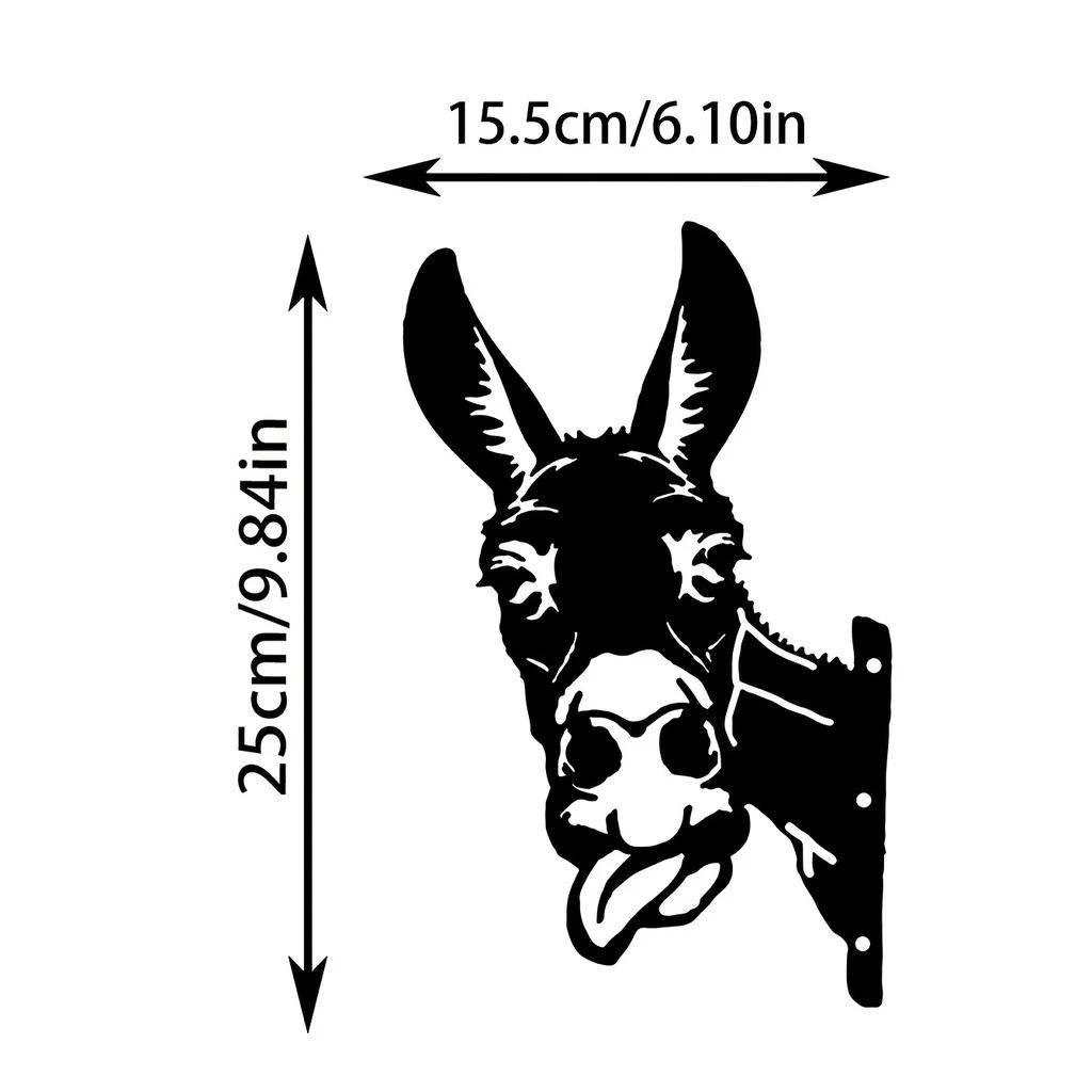 

Силуэт осла с высунутым языком – симпатичное украшение для садовой ограды, идеальное фермерское изделие для декора садовой вечеринки бежевый