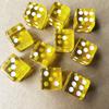 10 Stück D6 Quadratische Würfel Standard 16mm Sechsseitige Pips Würfel für Tischspiele - Undurchsichtig, Transparent