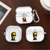 Clear Earphone Cases Cover With Hook Case For Samsung Galaxy Buds 4 Pro 3Pro Live 3 FE 2Pro 2 4Pro Cartoon Simpsons Cool