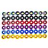 10pcs/set Car Modified Hex Fasteners Fender Washer Bumper Engine Concave Screws Aluminum Fender Washers and M6 Bolt
