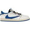 Fragment Design x Travis Scott x Air Jordan 1 Retro Low OG SP PS Sail Military Blue Kindersneaker Creme Schwarz Muslin DO5442-104