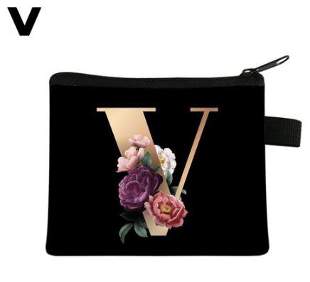 Letter Printed Children'S Change Bag Student Polyester Card Bag Simple Coin Storage Bag Portable Card Bag