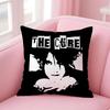 British Postpunk Rock Band TThe Cure Cushion Cover Pillow Case Soft Skin Friendly Fabric  Concealed Zipper