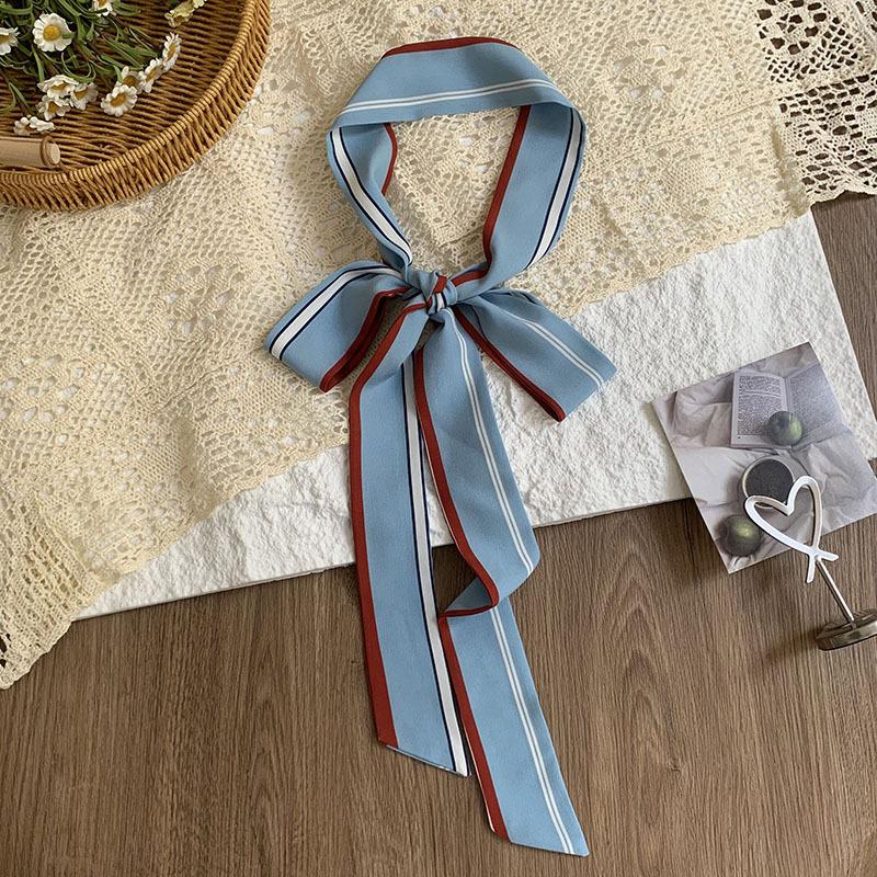 Double-layer polka dot silk scarf, high-end versatile small scarf, fashion headscarf, headband, hair tie, decorative belt.