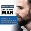5 pezzi Shampoo Colorante per Capelli della Barba Naturale Uomo Baffi Colorante Nero Scurimento 100ML