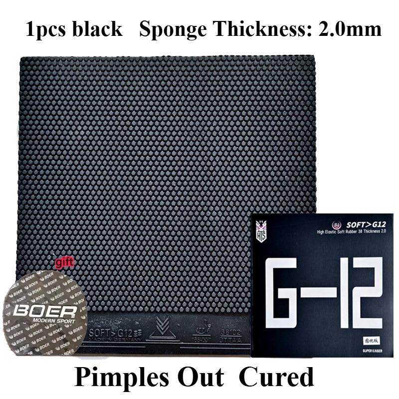 Short Pimples Out Table Tennis Rubber SUPER KAISER G-12 Cured OX/2.0mm Sponge Durable Ping Pong Rubber for Fast Attack Sinking