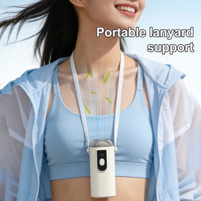 Yousheng Mini Tragbarer Persönlicher Ventilator Digitales Display Leiser Betrieb Rotierbarer Clip Hutlüfter Wiederaufladbar Nackenventilator zum Aufhängen mit