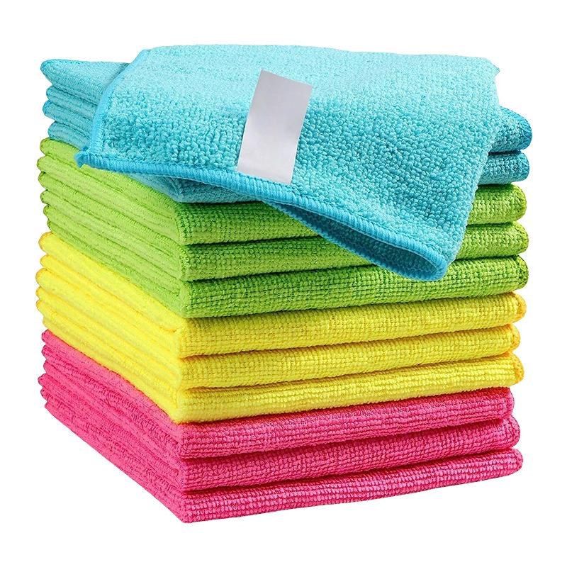 5pcs Microfiber Cleaning Car Was Cloth Dishwashing Cloth Household Rag Kitchen Bathroom Cleaning Towel Durable Absorbent Towel