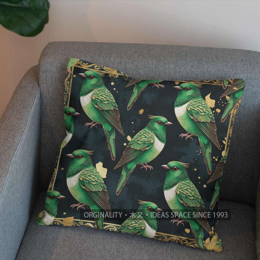 2D Flying Birds Artistic Design Throw Pillow Cover Pattern Cushion Cover Suitable For Sofa Bedroom Car Pillow Cover