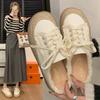 Mode Mode Lässige Schnür-Canvas-Schuhe für Damen 2024 Herbst Neu Designer Halbslipper Schuhe Damen Flache Lässige Sneakers Damen