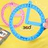 360° Movable Protractor Activity Protractor School Teaching Tool Teaching Aids Student Learning Maths Tools Drawing Stationery