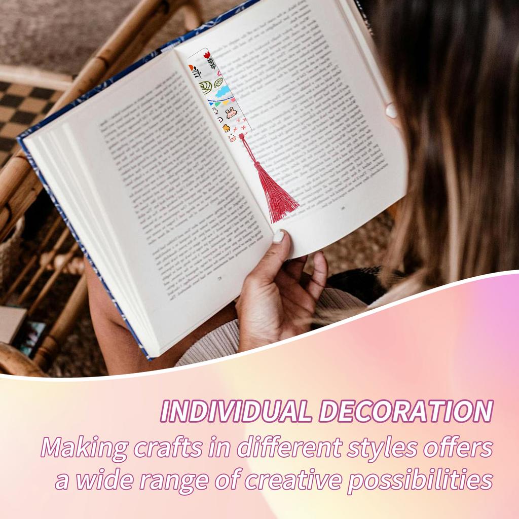 200Pcs Clear Acrylic Bookmarks Waterproof Bookmarks Corrosion Resistant Acrylic Book Markers Multifunctional for Clothing Labels