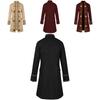 Elegant Medieval Style Men's Overcoat In Burgundy Black And Beige Available