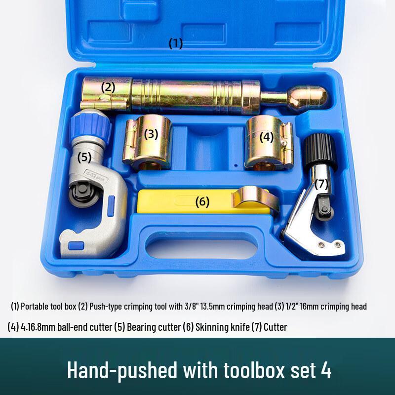 Jun Ding Ying Stainless Steel Corrugated Pipe Crimping Tool Set with Toolbox