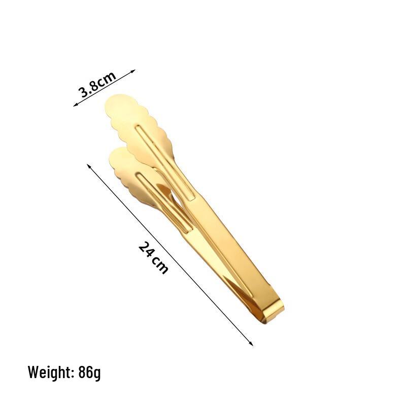 

ZISIZ Set of 4 Small Gold Stainless Steel Food Tongs