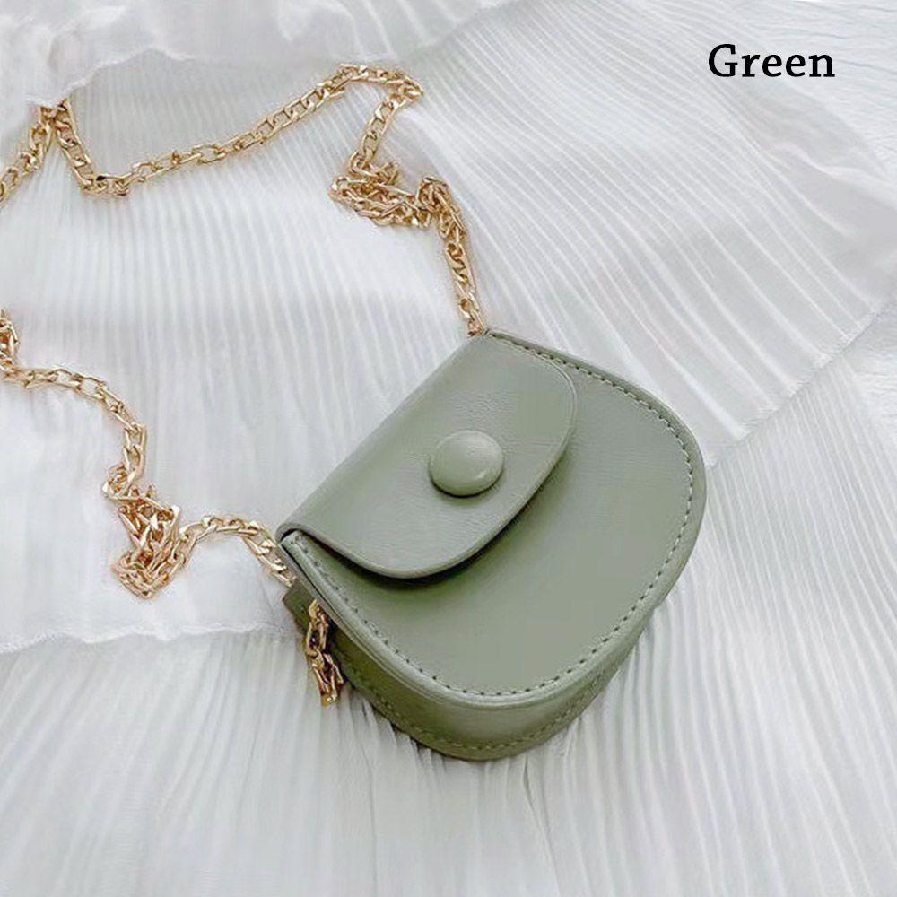Women Mini Shoulder Bags Handbags Ladies Simple Versatile Chain Saddle Bag PU Leather Female Crossbody Messenger Bag