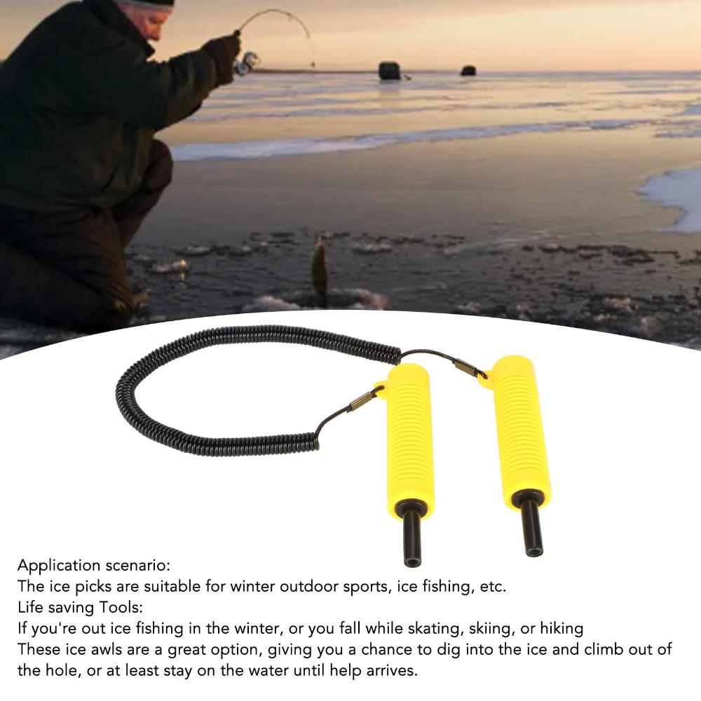 Einziehbare Eisspikes Bequemer Griff Brechwerkzeuge Langlebige Eispickel Sicherheit beim Schlittschuhlaufen
