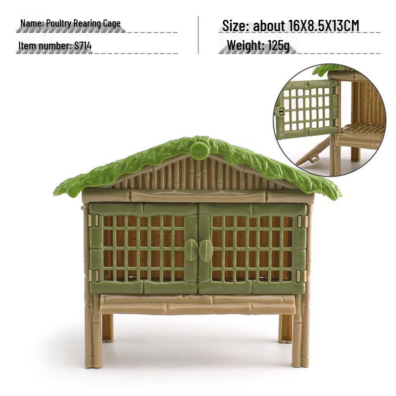 Cross-border Ranch Animal Farm Model Picket Fence Scene Decoration Ornaments