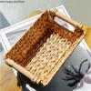 Hand-woven Storage Basket Rattan Storage Box Rectangular Storage Tray Desktop Grocery Organizer Fruit Basket Snack Bread Baskets