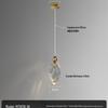 Modern Crystal Chandelier for Bedroom & Living Room - High-End Bedside Pendant Light