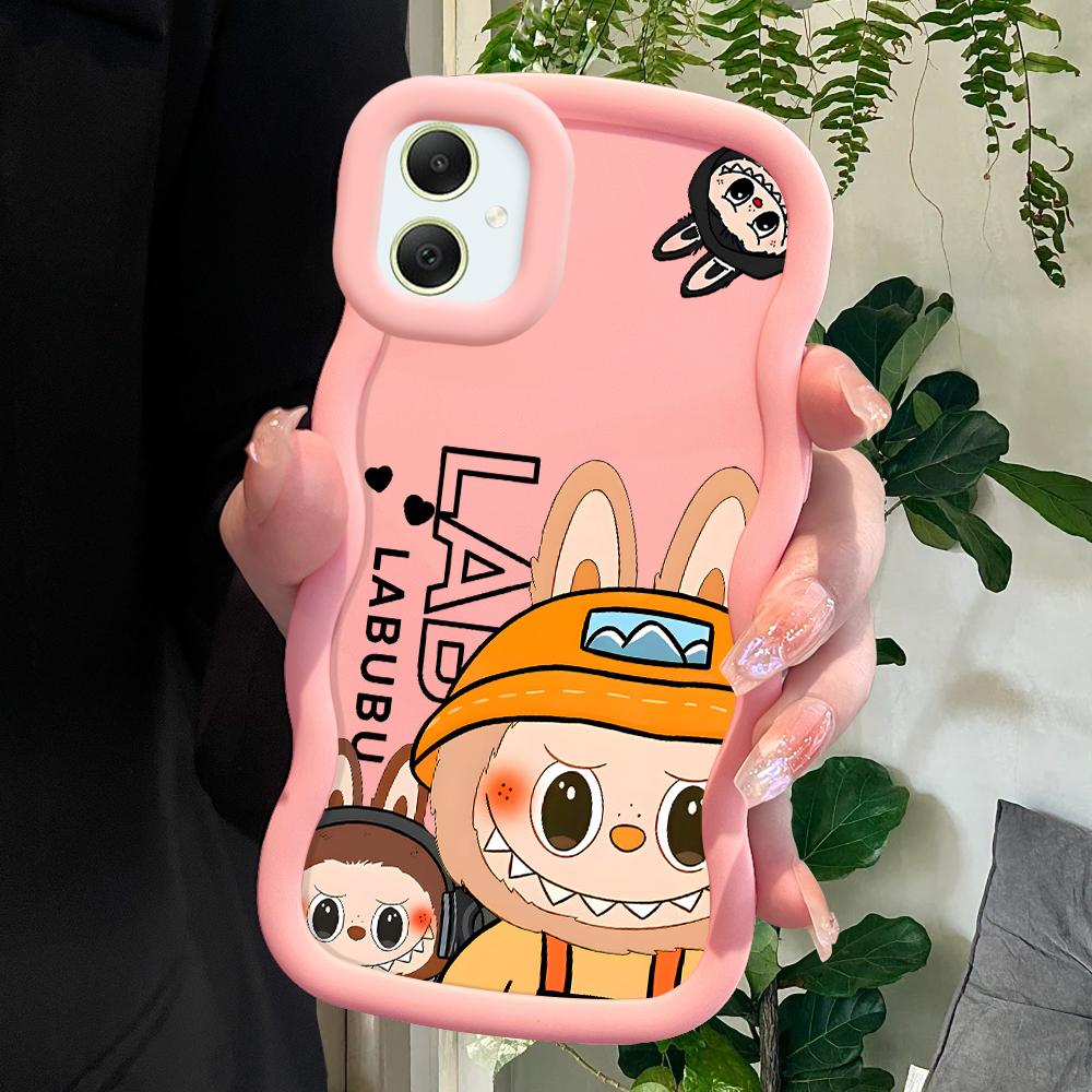 

Милый мягкий чехол Labubu для телефона Samsung Galaxy A52 A73 A12 S24 Ultra 5G S23 S22 S21 S20 FE с волнистым краем, противоударный защитный резиновый чехол Samsung A55 5G