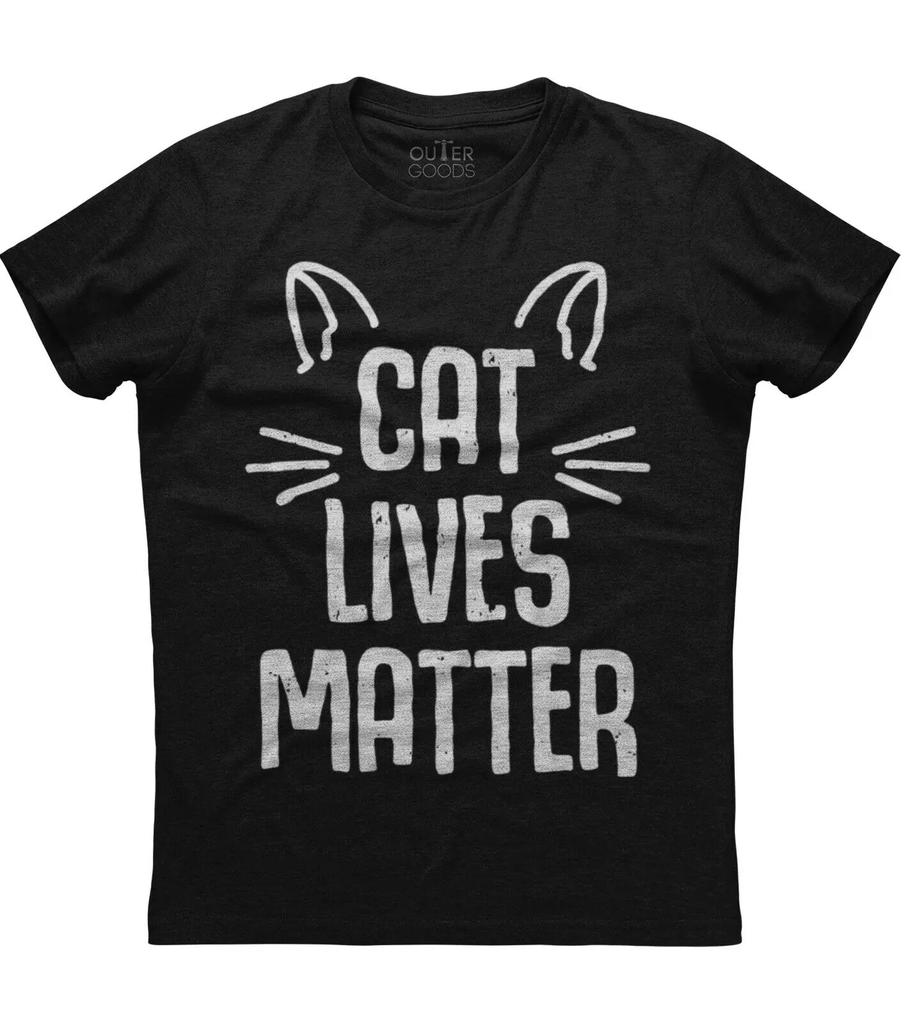 Cat Lives Matter Unique Cat Face Graphic Printed TShirt Summer Cotton ONeck Short Sleeve Unisexs T Shirt New S3XL