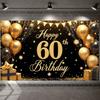 Happy 60th Birthday Banner Luxurious Design 60th Celebration Banner Birthday Party Banner Gift Box Accent For Friend Adult