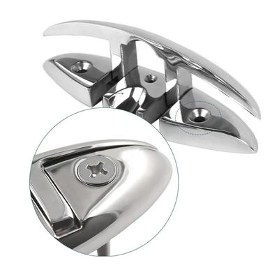 Heavy Duty Retractable Boat Cleat Steel Corrosion Resistant Dock Hardware Space Efficient Suitable for Compact Decks