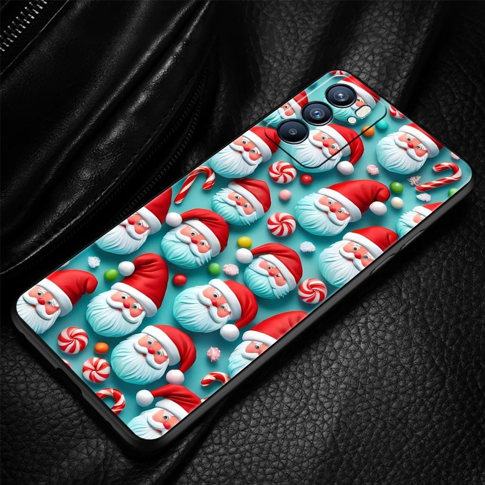 New Year Christmas Phone Case For Oppo Reno 13 12 11 10 7 F Find X5 X6 A98 A80 A79 A78 A57 A54 A31 A17 Pro 5G Soft TPU Cover Bag