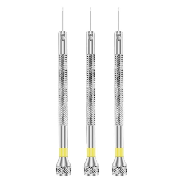 3PCs Jewelry Repair Screwdriver Set Carbon Steel Detachable Heads AntiSlip Aluminum Handle For Watchmakers Tool