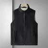 Plüsch Plüsch Verdickte Große Größe Weste für Herren Herbst und Winter Olympisches Fleece Neu Stehkragen Weste Lässig Pferdeclip Weste Jacke